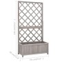 Jardinera enrejada de jardín madera de abeto gris 70x30x135 cm by vidaXL, Pots and planters - Ref: Foro24-316490, Price: 80,6...