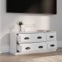 Mueble de TV madera contrachapada blanco brillo 100x35,5x45 cm en Muebles TV | Comprar online en Foro24