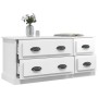 Mueble de TV madera contrachapada blanco brillo 100x35,5x45 cm en Muebles TV | Comprar online en Foro24