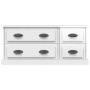 Mueble de TV madera contrachapada blanco brillo 100x35,5x45 cm en Muebles TV | Comprar online en Foro24