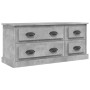 Mueble de TV madera contrachapada gris hormigón 100x35,5x45 cm en Muebles TV | Comprar online en Foro24