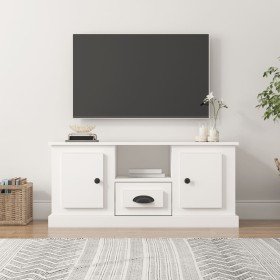 Mueble para TV madera contrachapada blanco 100x35,5x45 cm