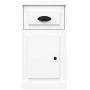 Armario auxiliar cajón madera contrachapada blanco 40x50x75 cm