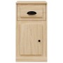Armario auxiliar y cajón madera contrachapada roble 40x50x75 cm