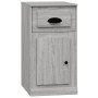 Armario auxiliar y cajón madera contrachapada gris 40x50x75 cm
