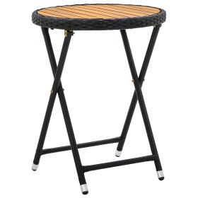 Couchtisch aus synthetischem Rattan und massivem Akazienholz, 60 cm von vidaXL, Gartentische - Ref: Foro24-316509, Preis: 42,...