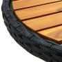 Couchtisch aus synthetischem Rattan und massivem Akazienholz, 60 cm von vidaXL, Gartentische - Ref: Foro24-316509, Preis: 42,...