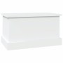 Caja de almacenaje de madera de ingeniería blanca 50x30x28 cm