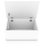 Caja de almacenaje de madera de ingeniería blanca 50x30x28 cm