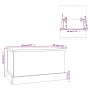 Caja de almacenaje de madera de ingeniería blanca 50x30x28 cm