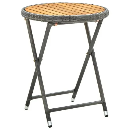 Couchtisch aus synthetischem Rattan und massivem Akazienholz, 60 cm von vidaXL, Gartentische - Ref: Foro24-316510, Preis: 58,...