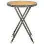 Couchtisch aus synthetischem Rattan und massivem Akazienholz, 60 cm von vidaXL, Gartentische - Ref: Foro24-316510, Preis: 58,...
