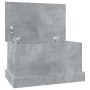 Baúl almacenaje madera contrachapada gris hormigón 50x30x28 cm en Baúles de almacenamiento | Comprar online en Foro24