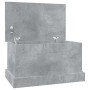 Baúl almacenaje madera contrachapada gris hormigón 50x30x28 cm