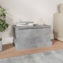 Baúl almacenaje madera contrachapada gris hormigón 50x30x28 cm en Baúles de almacenamiento | Comprar online en Foro24