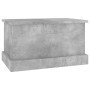 Baúl almacenaje madera contrachapada gris hormigón 50x30x28 cm