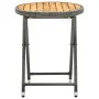 Couchtisch aus synthetischem Rattan und massivem Akazienholz, 60 cm von vidaXL, Gartentische - Ref: Foro24-316510, Preis: 58,...