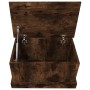 Baúl almacenaje madera contrachapada roble ahumado 50x30x28 cm