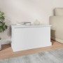 Caja de almacenaje de madera de ingeniería blanca 70x40x38 cm
