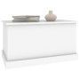 Caja de almacenaje de madera de ingeniería blanca 70x40x38 cm