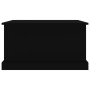 Baúl de almacenaje madera contrachapada negro 70x40x38 cm
