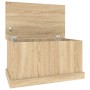 Caja de almacenaje roble Sonoma 70x40x38 cm madera de ingeniería