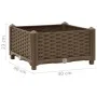 Flower bed 40x40x23 cm polypropylene by vidaXL, Pots and planters - Ref: Foro24-316511, Price: 28,47 €, Discount: %