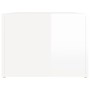 Mesa de centro madera contrachapada blanco brillo 80x50x36 cm