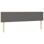 Box spring bed with mattress and LED gray synthetic leather 160x200 cm by vidaXL, Beds and slatted bases - Ref: Foro24-313411...