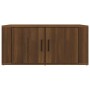 Mesa de centro madera contrachapada roble marrón 80x50x36 cm