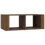 Mesa de centro madera contrachapada roble marrón 100x50x36 cm