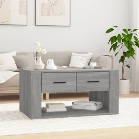 Mesa de centro madera contrachapada gris Sonoma 80x50x40 cm