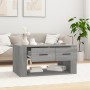 Mesa de centro madera contrachapada gris Sonoma 80x50x40 cm