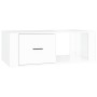Mesa de centro madera contrachapada blanco brillo 100x50,5x35cm