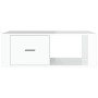 Mesa de centro madera contrachapada blanco brillo 100x50,5x35cm