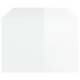 Mesa de centro madera contrachapada blanco brillo 100x50,5x35cm