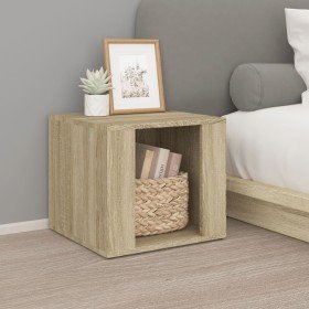 Mesita de noche madera contrachapada roble Sonoma 41x40x36 cm Mesita de noche madera contrachapada roble Sonoma 41x40x36 cm