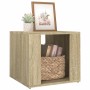 Mesita de noche madera contrachapada roble Sonoma 41x40x36 cm