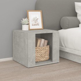 Mesita de noche madera contrachapada gris hormigón 41x40x36 cm Mesita de noche madera contrachapada gris hormigón 41x40x36 cm