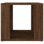 Mesita de noche madera contrachapada roble marrón 41x40x36 cm