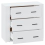 Aparador de madera contrachapada blanco 80x33x70 cm