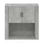 Armario de pared madera contrachapada gris hormigón 80x33x80 cm