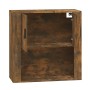 Armario de pared madera contrachapada roble ahumado 80x33x80 cm