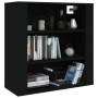 Armario de pared madera contrachapada negro 80x33x80 cm