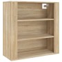 Armario de pared madera contrachapada roble sonoma 80x33x80 cm
