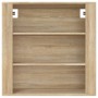 Armario de pared madera contrachapada roble sonoma 80x33x80 cm