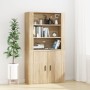 Armario de pared madera contrachapada roble sonoma 80x33x80 cm