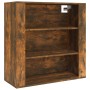 Armario de pared madera contrachapada roble ahumado 80x33x80 cm