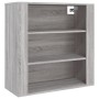 Armario de pared madera contrachapada gris Sonoma 80x33x80 cm