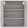 Armario de pared madera contrachapada gris Sonoma 80x33x80 cm